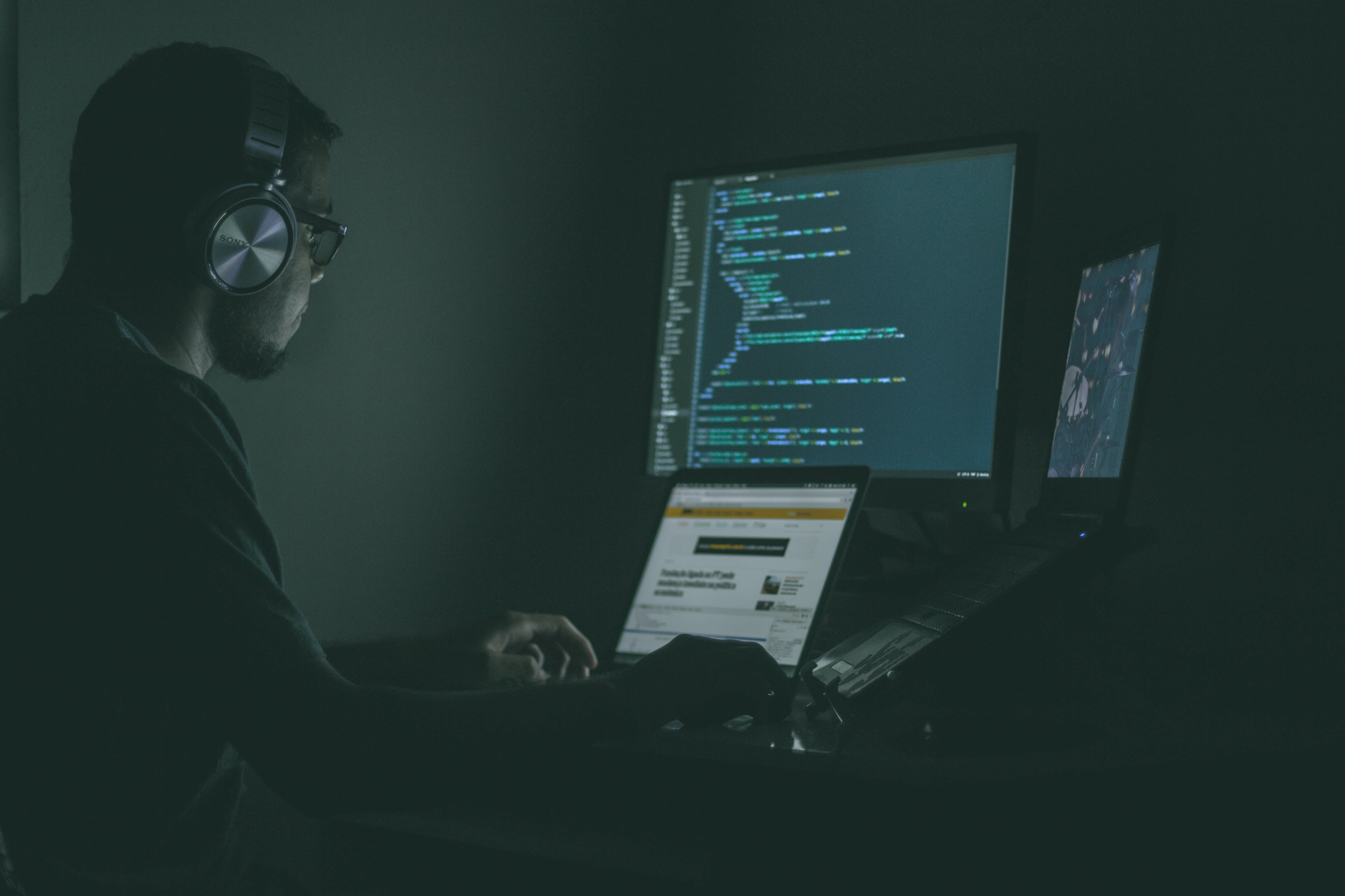 picture of man coding
